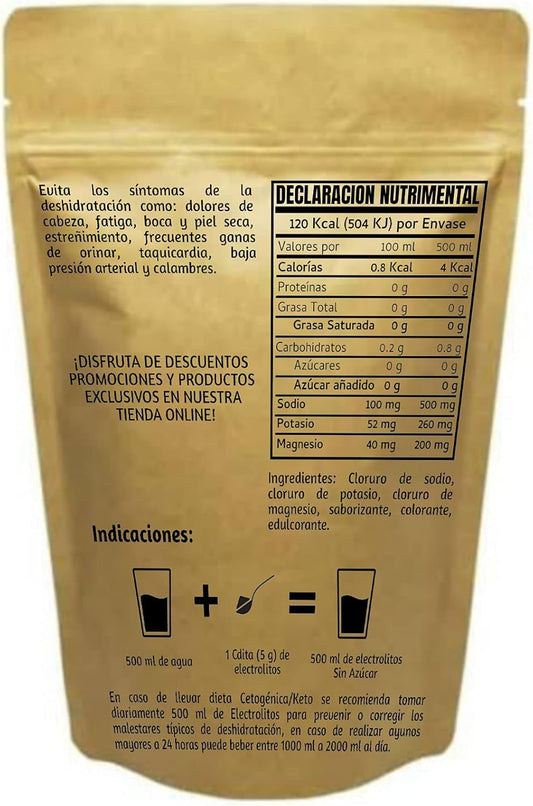 Electrolitos Keto (Magnesio + Sodio + Potasio) – Contra Mareos, Cansancio y Calambres